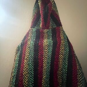 Colorful Striped Knit Hooded Sweater